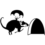 Ambiance - sticker sticker trou de souris parachutiste