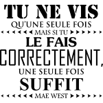 Ambiance - sticker sticker tu ne vis qu'une seule fois - mae west