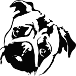 Ambiance - sticker sticker visage de chien