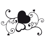 Ambiance - sticker sticker voiture coeurs baroques Ambiance - sticker sticker voiture coeurs baroques