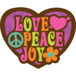 Ambiance - sticker sticker voiture coeur love peace joy