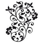 Ambiance - sticker sticker voiture fleurs design arabesque