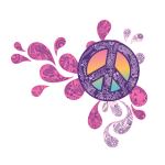 Ambiance - sticker sticker voiture peace and love design