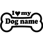 Ambiance - sticker stickers voiture personnalis� i love my dog