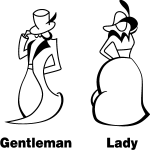 Ambiance - sticker sticker wc gentlman - wc lady