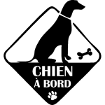 Nc sticker auto chien � bord