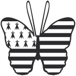 Nc sticker bretagne papillon des bretons
