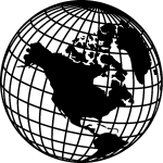 Nc sticker design globe terrestre classique