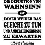 Nc sticker die definition von wahnsin - a. einstein