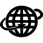Nc sticker globe terrestre et fl�che