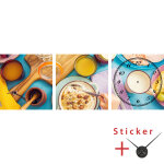 Nc sticker horloge pr�paration d'une recette de cuisine