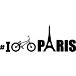 Nc sticker j'aime rouler � paris