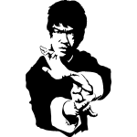 Nc sticker silhouette bruce lee