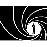 Nc sticker silhouhette james bond