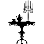 Nc sticker table, chandelier, th�i�re, tasse