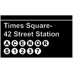 Nc sticker times square ? 42 street station
