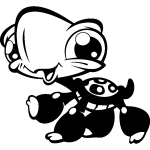Nc sticker tortue joyeuse