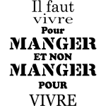 Nc sticker vivre pour manger