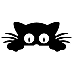 Nc sticker voiture / mural chat cach�