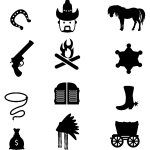Nc sticker western toute la panoplie