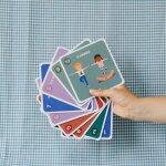 10 cartes de yoga multicolore