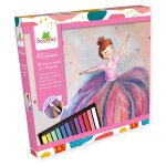 10 tableaux pastels secs danseuses rose