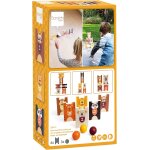 2 en 1 jeu d'empilement et de quilles - animaux multicolor