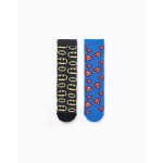 2 chaussettes antid�rapantes � motifs super - h�ros multicolore
