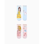 2 paires de chaussettes antid�rapantes princesses multicolore
