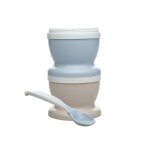 2 petits pots pour nourriture + 1 cuillère douce fleur bleue 2 petits pots pour nourriture + 1 cuillère douce fleur bleue
