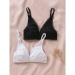 2 soutiens - gorge d'allaitement triangle noir / blanc