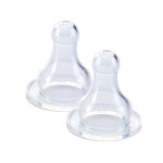 2 t�tines silicone anti - colique d�bit variable transparent