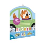 200 stickers en planches les v�hicules multicolore