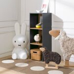 3 cases de rangement effet bois tom & apolline ardoise