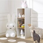 3 cases de rangement effet bois tom & apolline blanc