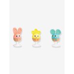 3 hochets � ventouse - animaux multicolore
