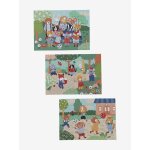3 puzzles �volutifs 36 � 60 pi�ces en carton multicolore