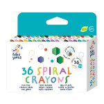 36 crayons de couleur spirale multicolor