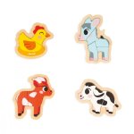 4 puzzles evolutifs en bois ferme 2 À 5 pcs multicolore 4 puzzles evolutifs en bois ferme 2 À 5 pcs multicolore