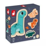 4 puzzles evolutifs dino, 2 � 5 pcs multicolore