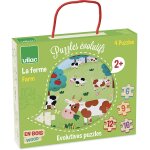 4 puzzles �volutifs ferme vert