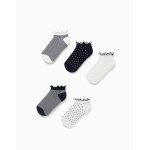 5 paires de chaussettes � rayures / � pois multicolore