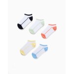 5 paires de socquettes avec d�tails contrast�s multicolore