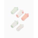 5 paires de socquettes avec d�tails contrast�s multicolore