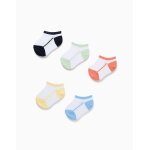 5 paires de socquettes avec d�tails contrast�s multicolore