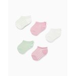 5 paires de socquettes avec noeud / rayures multicolore 5 paires de socquettes avec noeud / rayures multicolore