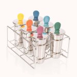 6 moules � glaces inox freezy 120 ml multicolore