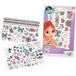 75 tattoos lavables paillettes rose