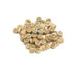 90 pions de loto beige