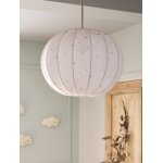 Abat jour boule en tissu pour suspension beige